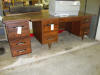 Wood Desk with File Cabinet